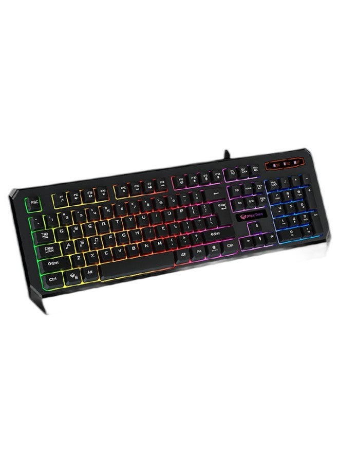 MEETION MT-K9320 Full-Size Gaming Keyboard With Adjustable RGB Backlight, Membrane Keys, Number Pad, Shortcut Keys And Wired USB, Black - Image 1