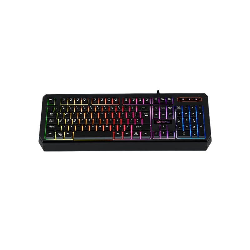 MEETION MT-K9320 Full-Size Gaming Keyboard With Adjustable RGB Backlight, Membrane Keys, Number Pad, Shortcut Keys And Wired USB, Black - Image 5