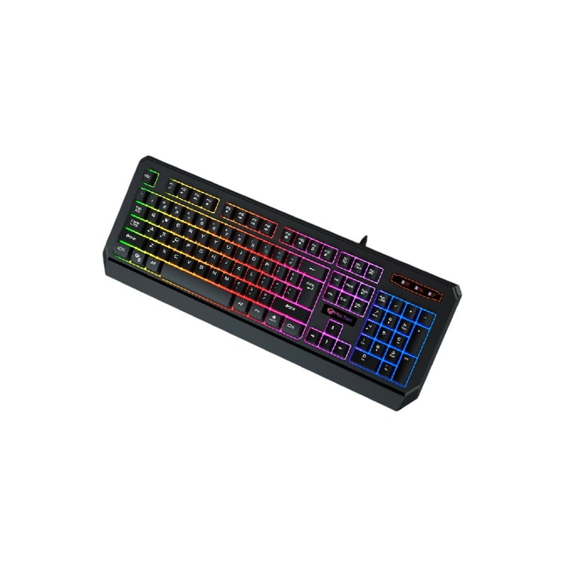 MEETION MT-K9320 Full-Size Gaming Keyboard With Adjustable RGB Backlight, Membrane Keys, Number Pad, Shortcut Keys And Wired USB, Black - Image 4