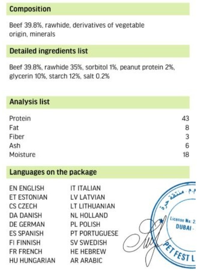 Dog Fest Dental Treats For Adult Dogs -Twister - Beef 80g (9cm) - Image 4