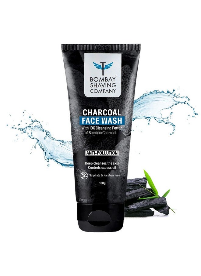 BOMBAY SHAVING COMPANY Charcoal Face Wash, Fights Pollution And Acne, Oil Control For Men & Women - 100G  - Image 1