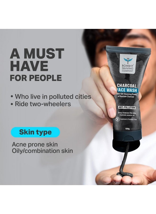 BOMBAY SHAVING COMPANY Charcoal Face Wash, Fights Pollution And Acne, Oil Control For Men & Women - 100G  - Image 4