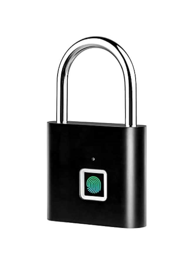BWSJ Smart Fingerprint Padlock  Keyless 10 Fingerprints Morse Code Emergency Unlocking Easy Operation IP56 Waterproof Antitheft Security Padlock Door Luggage Back Lock - Image 1