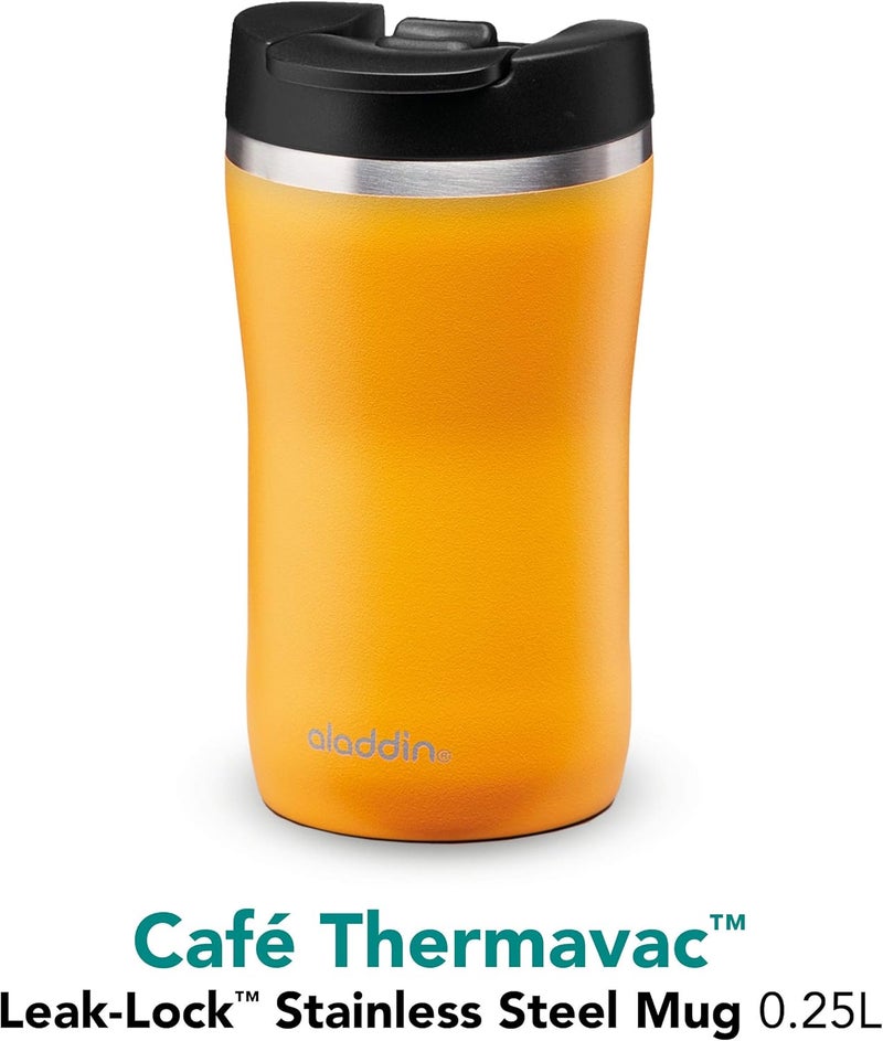 Aladdin Barista Café Thermavac Leak-Lock Stainless Steel Travel Mug 0.25L Sun Yellow - Image 2