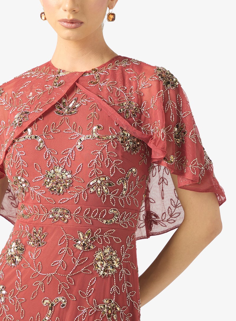 بيوت نعيمة فستان ماكسي مزين بالترتر - Image 3