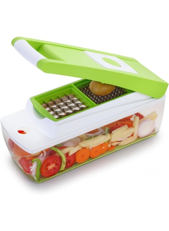 Signoraware 14 in 1 Multi-Purpose Vegetable and Fruit Chopper, Fruit Grater, Slicer Dicer, Chipper, Peeler | Hand Chopper, Cutter | Best Kitchen Tool Accessories, Set of 1, Multicolour - Image 1