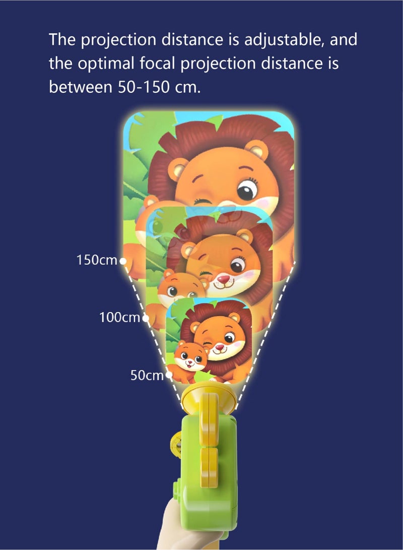 Kids Projector Torch, Children's Handheld Educational Toy with 96 Images & 12 Themes for Early Learning, Home Cinema Experience, Suitable for Toddlers 18+ Months (Green) - Image 4