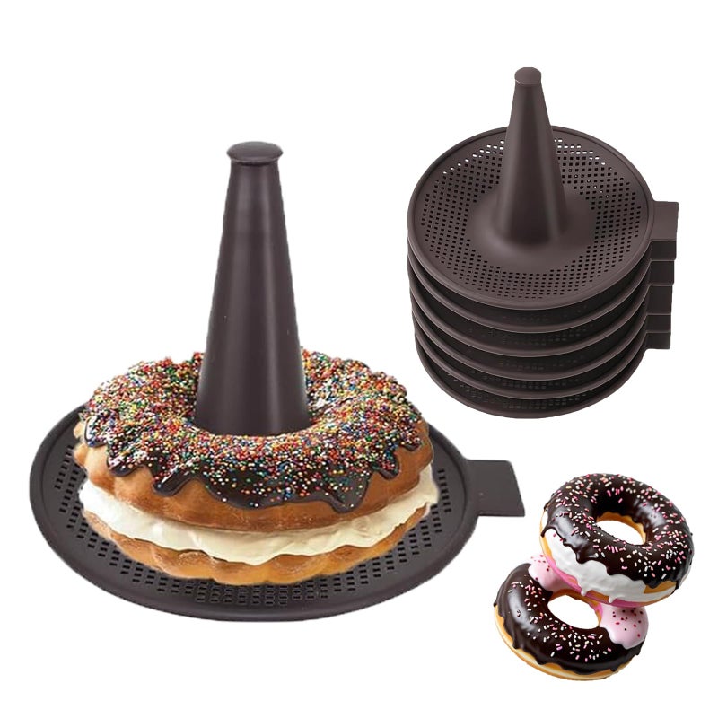 CJQINGRUN Silicone Donut Pan and Bagel Mold Set, 6-Piece Non-Stick Donut Molds for Baking, Doughnut Pan, Bagel Maker, Reusable & Easy Clean Bakeware for Homemade Pastries - Image 1