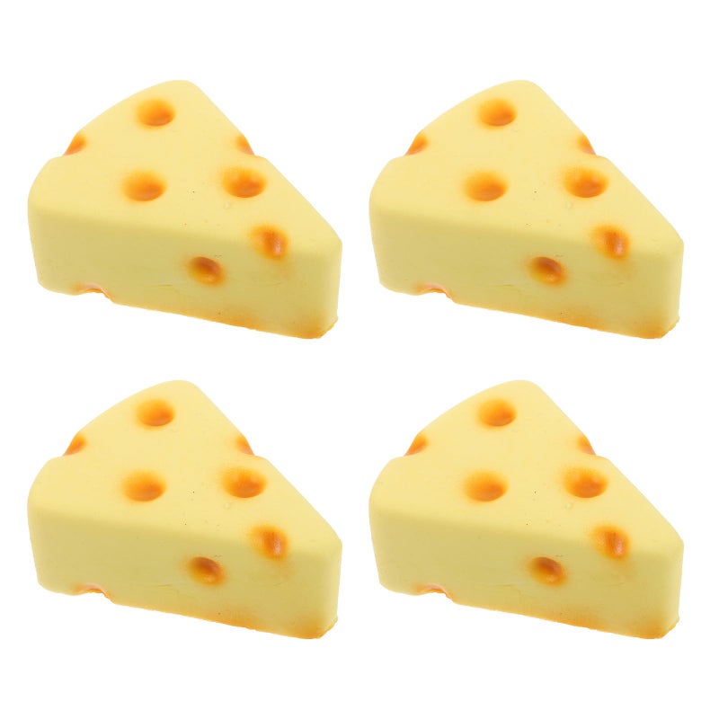 Realistic Fake Cheese Props 4PCS Simulation Triangle Food Model For Display Photography - Image 2