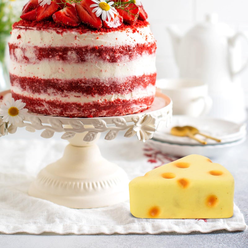 Realistic Fake Cheese Props 4PCS Simulation Triangle Food Model For Display Photography - Image 5