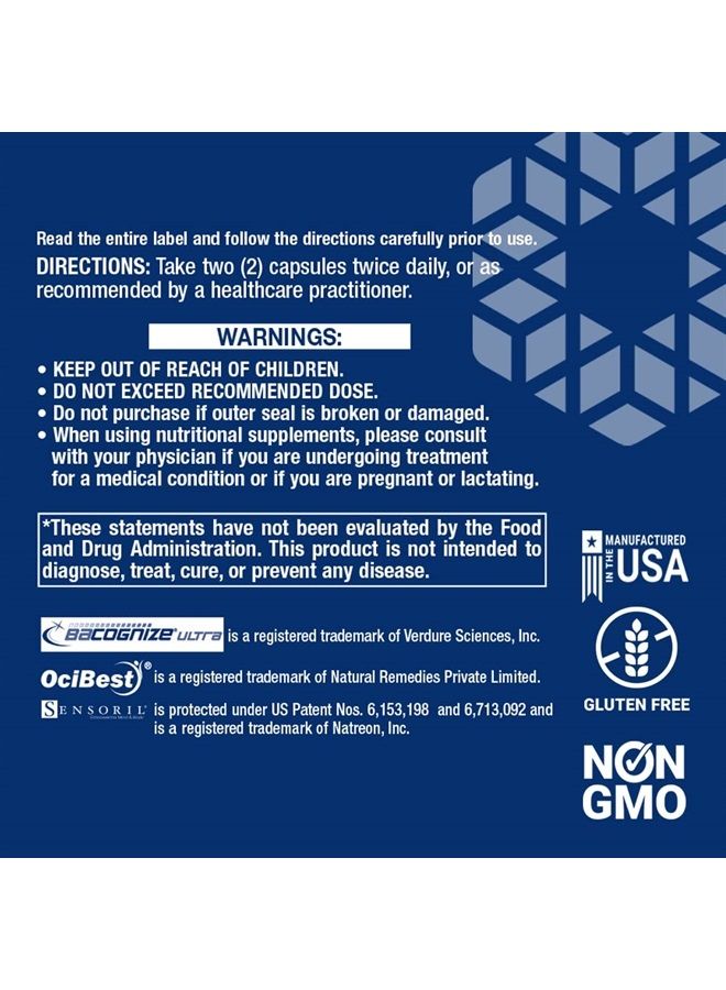 Life Extension صيغة طاقة الأدرينالين - مكملات إدارة التوتر مع الأشواغاندا، الكورديسيبس، الريحان المقدس وباكوبا لدعم التوازن الداخلي - خالية من الغلوتين، غير معدلة وراثيًا، نباتية - 60 كبسولة - Image 3