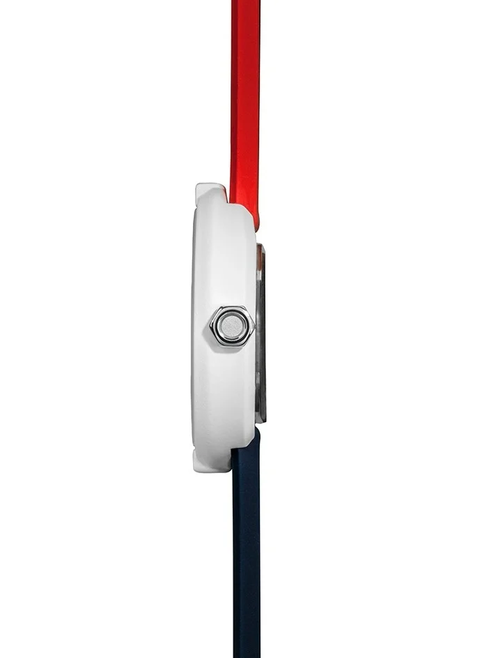 FILA Fila Style Unisex Analog Watch Alloy Steel Case Blue & Red Silicone Strap, 38-338-103, size 40mm
