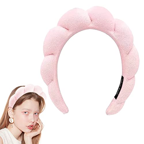 WFWJ Spa Headband Pink For Womens Washing Face Makeup Skincare Shower Unique Design Suitable for Most People Choice - Image 1