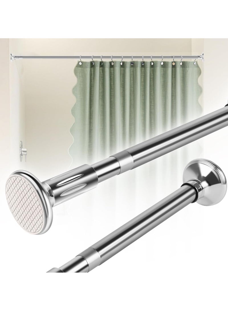انسجام قضيب ستارة دش قابل للتعديل، قضيب ستارة تلسكوبي قابل للتمديد، غير قابل للانزلاق، عمود دش، قضيب تعليق خزانة ملابس للحمام، نافذة، باب، خزانة - مقاوم للصدأ، فولاذ مقاوم للصدأ، شديد التحمل، سهل التركيب - Image 1
