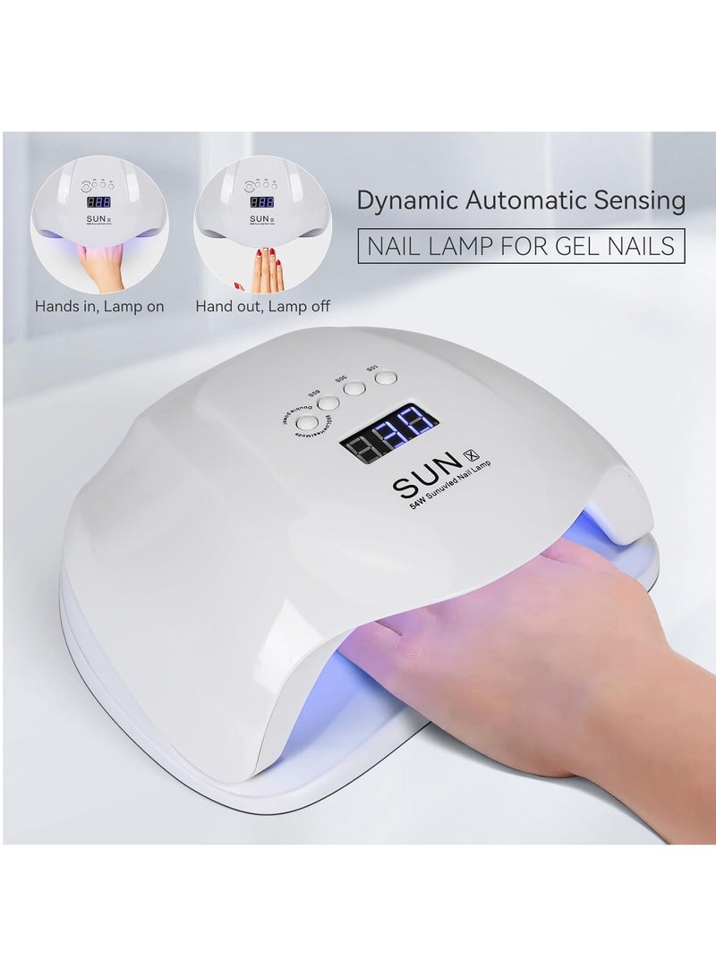 Arabest Dual Light Source Sunlight Nail Lamp with Fast Cure & Infrared Sensor,4 Timer Settings High Power LED Gel Polish Dryer, Digital Display & Adjustable Modes for Home/Salon Use, Pink - Image 3