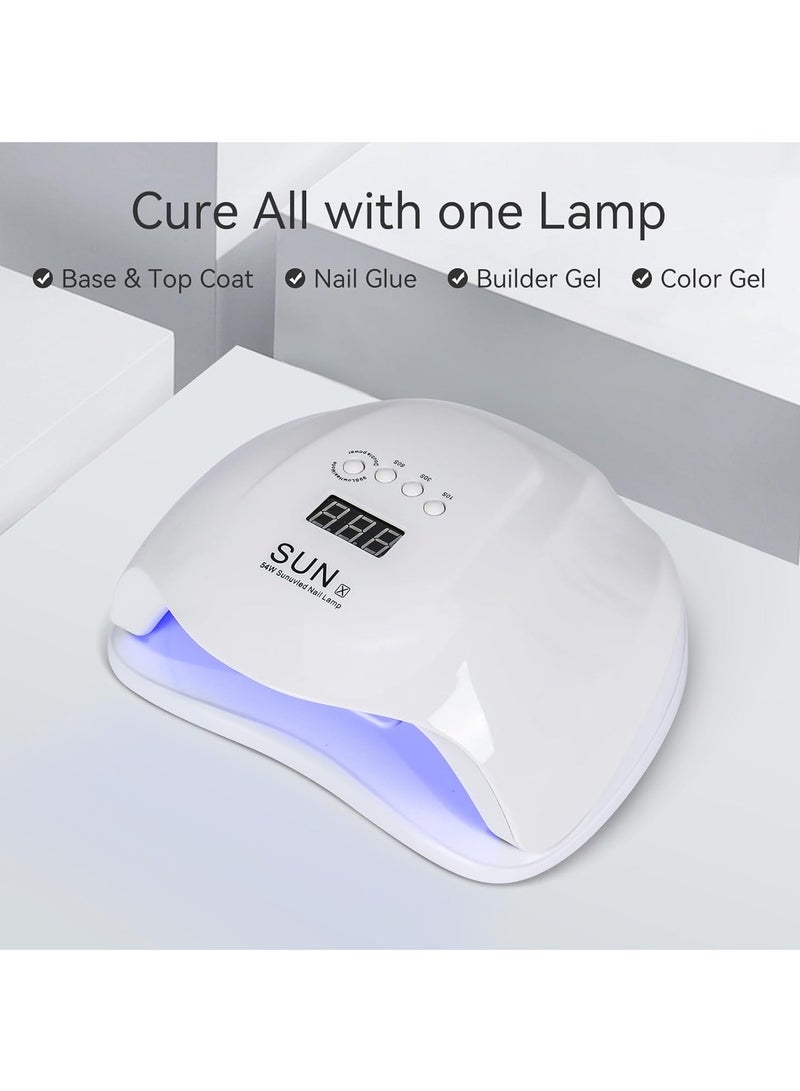 Arabest Dual Light Source Sunlight Nail Lamp with Fast Cure & Infrared Sensor,4 Timer Settings High Power LED Gel Polish Dryer, Digital Display & Adjustable Modes for Home/Salon Use, Pink - Image 4