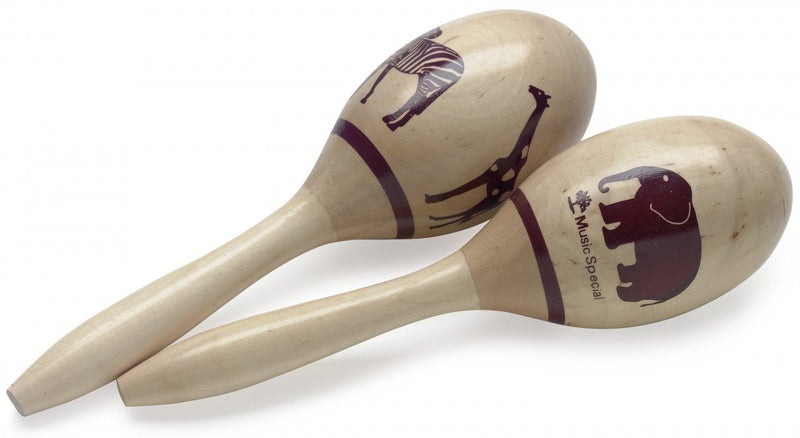 Stagg MRW-23 AFRICA Wooden 23cm Maracas, Africa Graphic - Image 1