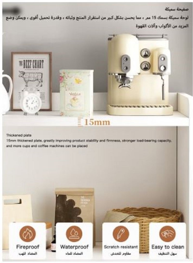 AGD Coffee Cabinet With Large Storage Capacity For Living Room Or Office 100X35X80 Cm - Image 4