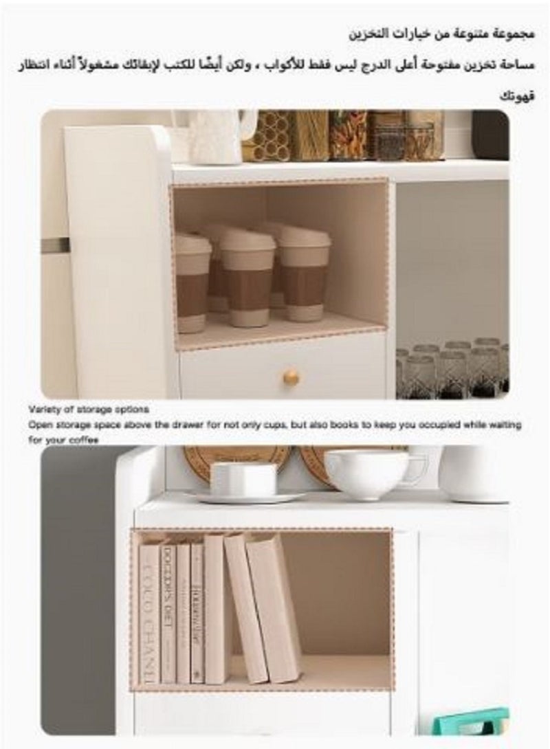 AGD Coffee Cabinet With Large Storage Capacity For Living Room Or Office 100X35X80 Cm - Image 5