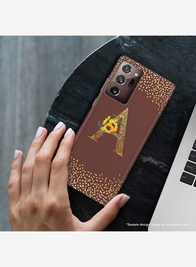 Stylizedd Monogram Slim Cover for Samsung Galaxy Note 20 Ultra Case Custom Initials Letter Floral Pattern Snap Series Mobile Cover Matte Alphabet  - Z (Brown) - Image 2