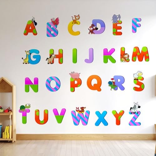 StickMe 'Alphabets - Baby - Kids - Learning Education Nursery Pre School Kinder Garden Wall Reusable Self-Adhesive Sticker ' -Sm077 (Multi Colour, Vinyl - 100Cm X 100 Cm) - Image 2