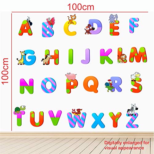 StickMe 'Alphabets - Baby - Kids - Learning Education Nursery Pre School Kinder Garden Wall Reusable Self-Adhesive Sticker ' -Sm077 (Multi Colour, Vinyl - 100Cm X 100 Cm) - Image 4