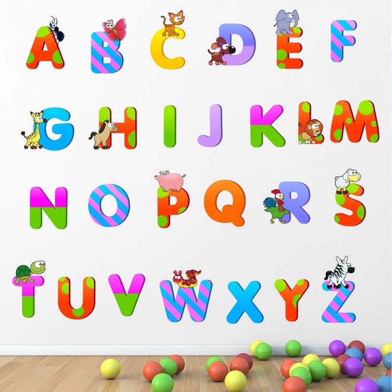 StickMe 'Alphabets - Baby - Kids - Learning Education Nursery Pre School Kinder Garden Wall Reusable Self-Adhesive Sticker ' -Sm077 (Multi Colour, Vinyl - 100Cm X 100 Cm) - Image 5