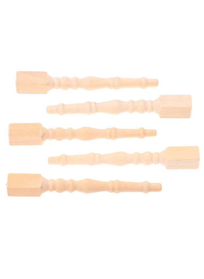 Toyvian Miniature Wooden Furniture Table Legs: 6Pcs Dollhouse Mini Furniture Dining Table Legs Fairy Garden Furniture Ornaments Dollhouse Accessories - Image 1