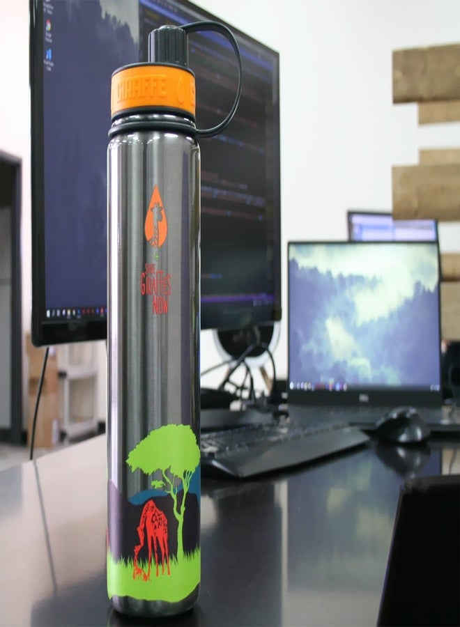 Giraffe Bottle Save Giraffes Now Limited Edition Insulated Stainless Steel Hydration Bottle, 24 oz / 700 ml - Image 4
