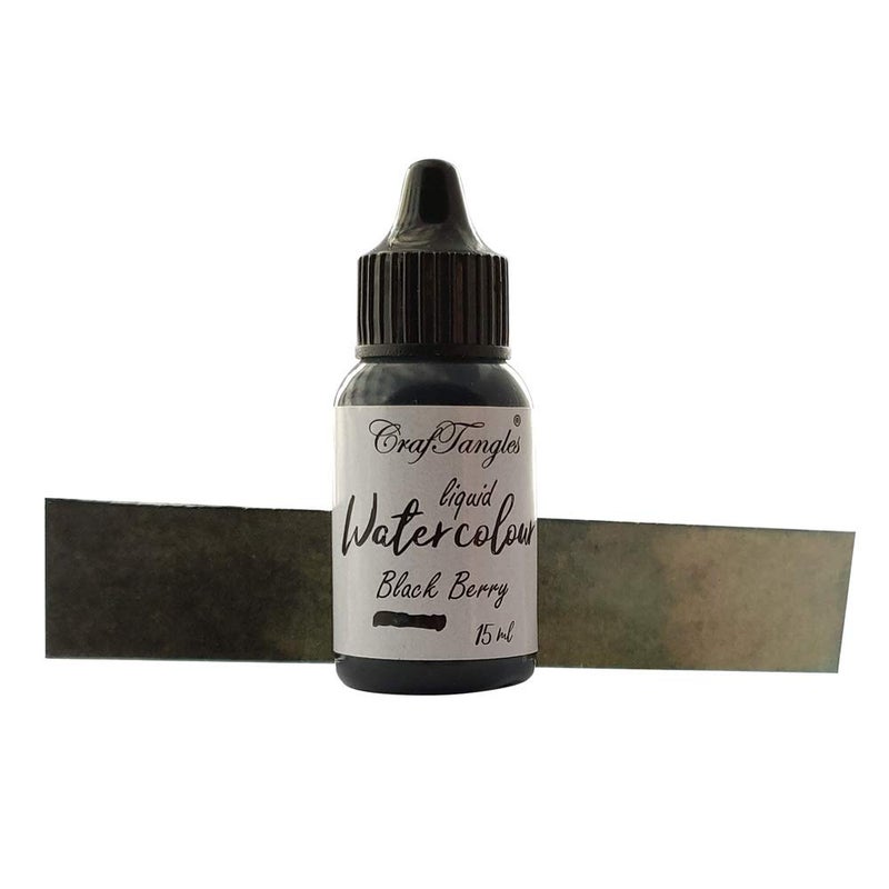 CrafTangles Liquid Watercolor (15 ml) - BlackBerry - Image 2