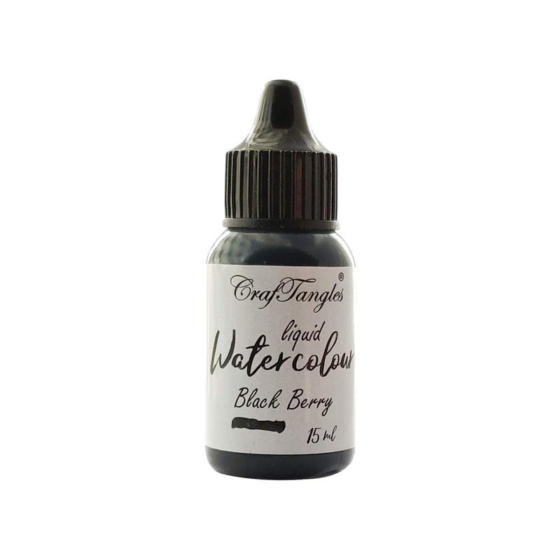 CrafTangles Liquid Watercolor (15 ml) - BlackBerry - Image 1