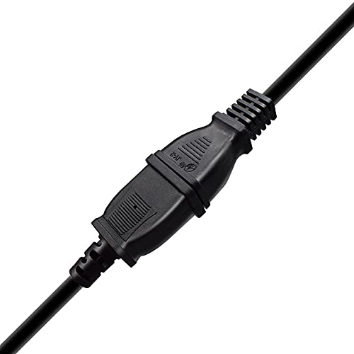 Toptekits (5ft/1.5m) USA Outlet Saver Power Extension Cord Cable 125V 15A 2-Prong 2 Outlets for NEMA 5-15P to NEMA 5-15R - Image 4