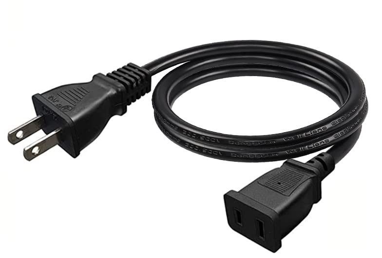 Toptekits (5ft/1.5m) USA Outlet Saver Power Extension Cord Cable 125V 15A 2-Prong 2 Outlets for NEMA 5-15P to NEMA 5-15R - Image 5