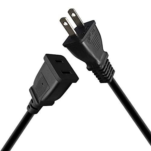 Toptekits (5ft/1.5m) USA Outlet Saver Power Extension Cord Cable 125V 15A 2-Prong 2 Outlets for NEMA 5-15P to NEMA 5-15R - Image 2