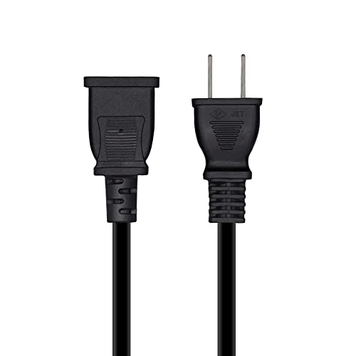 Toptekits (5ft/1.5m) USA Outlet Saver Power Extension Cord Cable 125V 15A 2-Prong 2 Outlets for NEMA 5-15P to NEMA 5-15R - Image 3