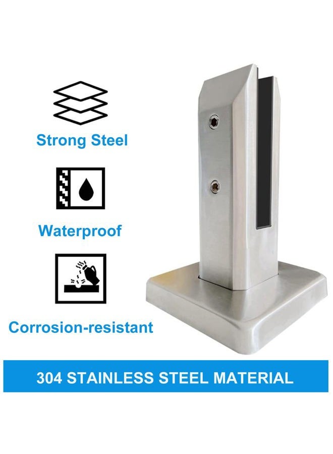 AWEN 2 Piece 304 Stainless Steel Square Glass Spigots Pool Fence Spigot Clamp Home Garden Stairs Balustrade Railing Balcony Glass Floor Clamp - Image 3