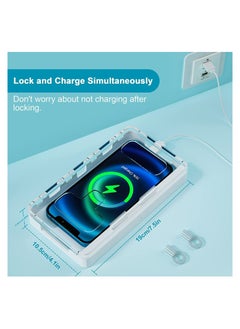 SYOSI Portable Phone Lock Box Cell Phone Jail with Two Keys Help Kids/Students Focus Back Prevent Phone Addiction Prevent Excessive Games Phone Lock Box for Android Samsung/Google/iPhone Serials  - Image 4