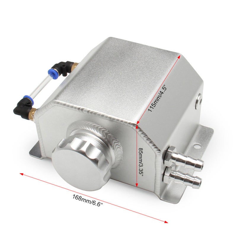 2L Aluminum Car Coolant Overflow Expansion Tanks Oil Catch Can Reservoir Tanks Universal Oil Breather Tanks with Drain Plug - Image 2