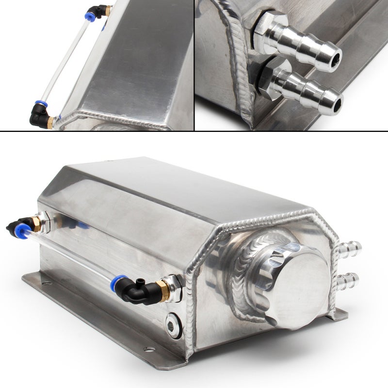2L Aluminum Car Coolant Overflow Expansion Tanks Oil Catch Can Reservoir Tanks Universal Oil Breather Tanks with Drain Plug - Image 4