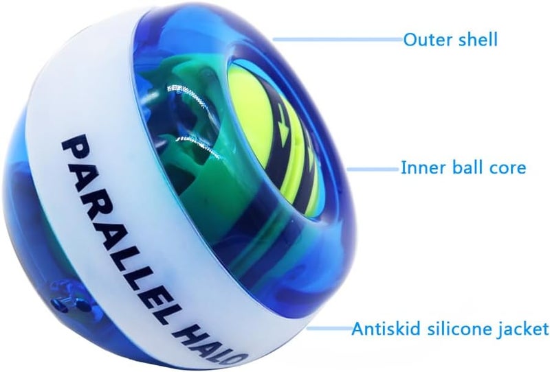Parallel Halo Power Wrist Ball AUTO Start Gyro Ball with LED Lights Forearm Exerciser Wrist Strengthener for Strengthening Muscle and Bones - Image 5