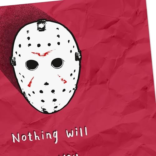 Hallmark Shoebox Friday the 13th Horror Valentine's Day Card (Nothing Will Save You, Jason Mask) Funny Card for Boyfriend, Girlfriend, Husband, Wife - Image 4