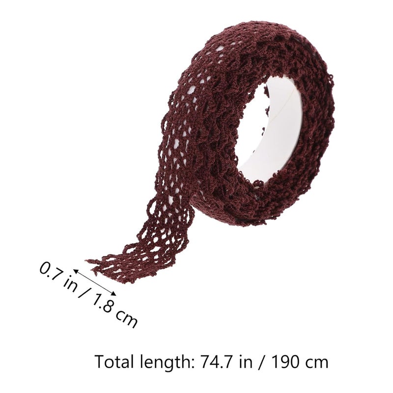 Healeved Decorative Lace Crafting Tape 5 Rolls 2 Yards Each Self-Adhesive Cotton Thread Fabric Tape for DIY Scrapbooking Card Making and Home Decoration - Image 2