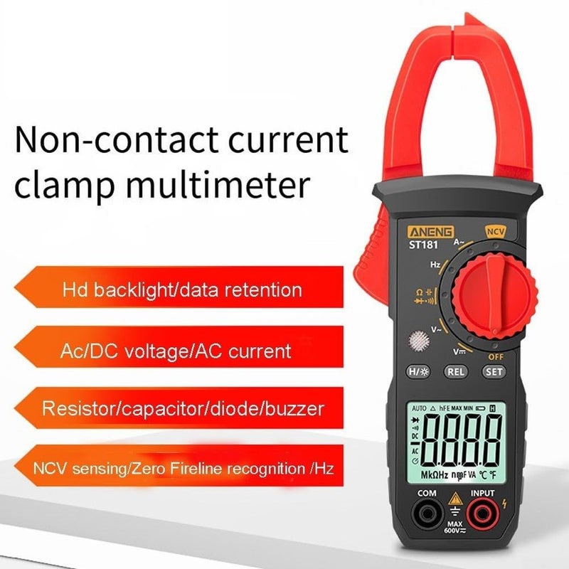 ST181 Digital Clamp Multimeter 400A AC DC Auto Off NCV Voltage Detection Backlight - Image 5