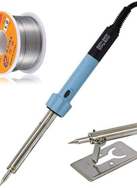 60Watts Soldering Iron kit With Stand Solder Wire UK Plug