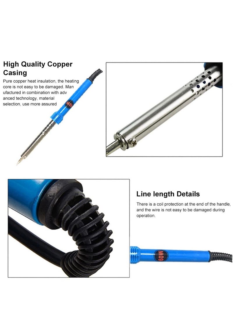 ABBASALI - 60Watts Soldering Iron kit With Stand Solder Wire UK Plug - Image 1
