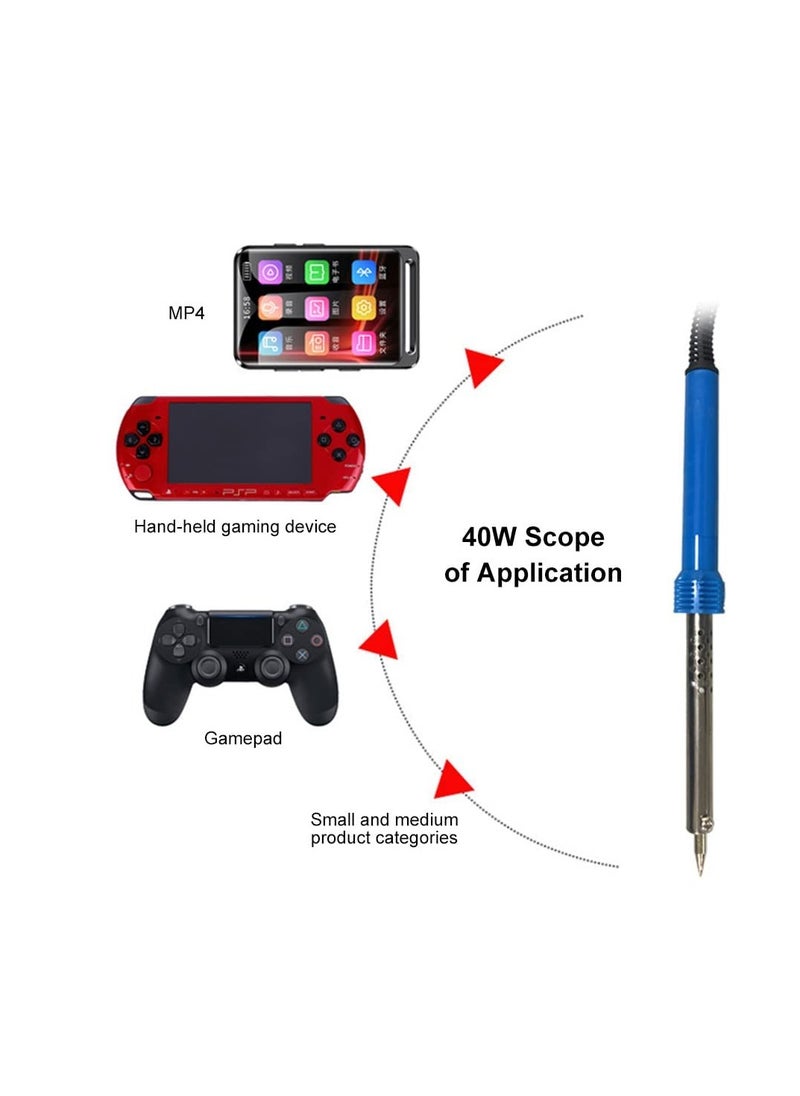 ABBASALI - 60Watts Soldering Iron kit With Stand Solder Wire UK Plug - Image 1