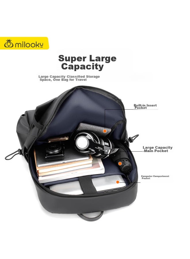 Milooky Laptop Backpack Suitable For Lenovo Xiaoxin Pro 16 And Legion 15.6-inch Backpack, Schoolbag For Men And Women - Image 2
