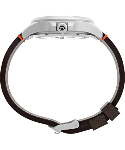 Timex Men's Expedition North Field Solar 41mm Watch - Brown Strap Black Dial Stainless Steel Case - Image 2