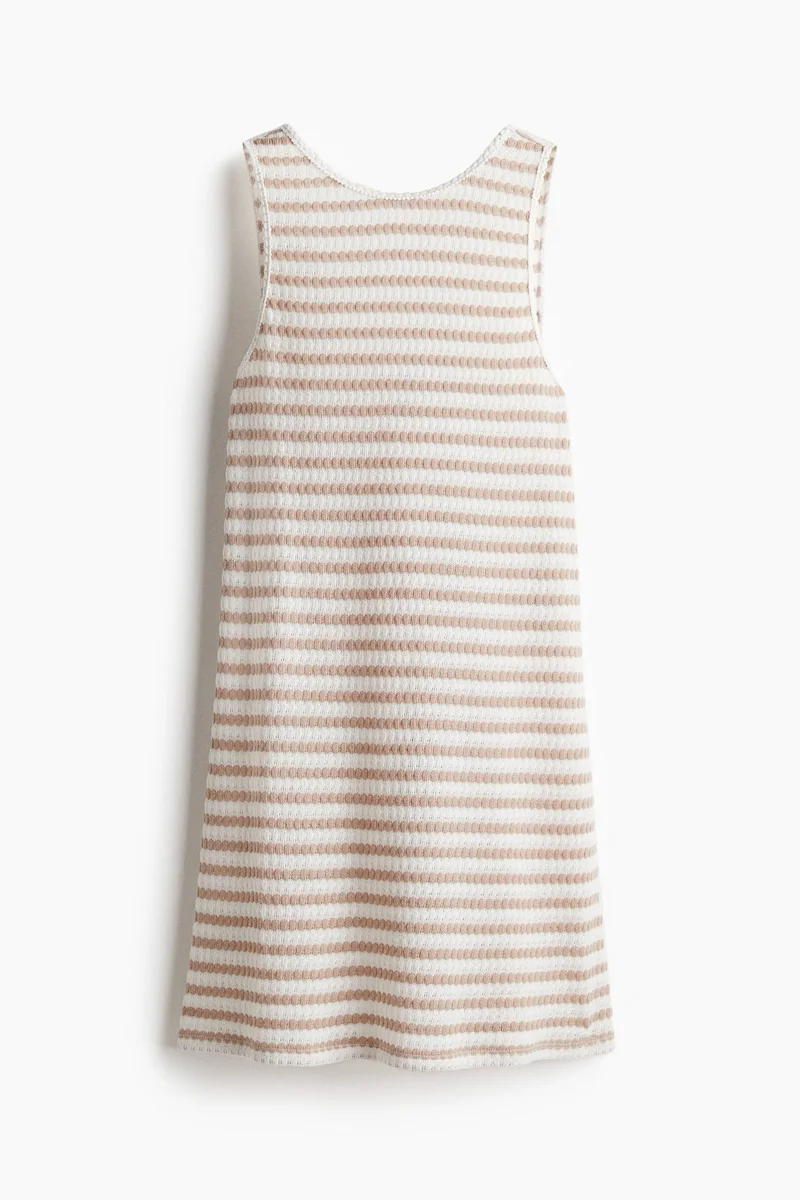 H&M Sleeveless textured-knit dress