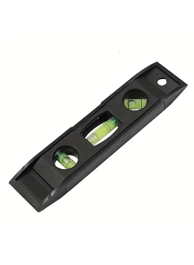 Black Magnetic Level Gauge 6 Inch 3 Bubble Heavy Duty Acrylic Tool - Image 1